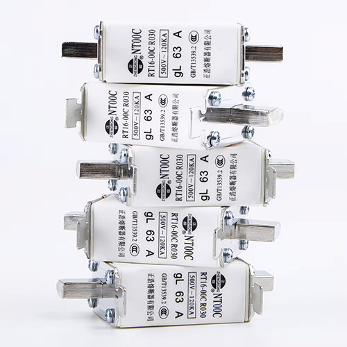 사용자 정의 도매 저전압 NT00C AC 퓨즈 링크 나이프 작은 블레이드 높은 차단 용량 구리 100A CE