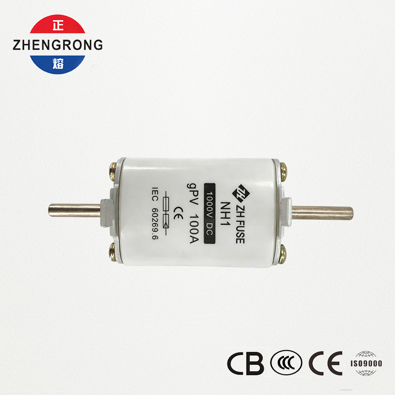 PV DC 퓨즈 NH1 100A 1000V | CE 및 IEC 60269.6 태양광 ​​어레이 승인