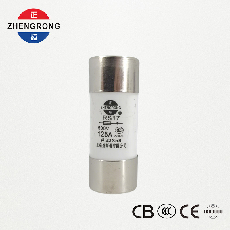 RS17 125A 500V 원통형 고속 작동 퓨즈 | 22*58mm | CCC 인증