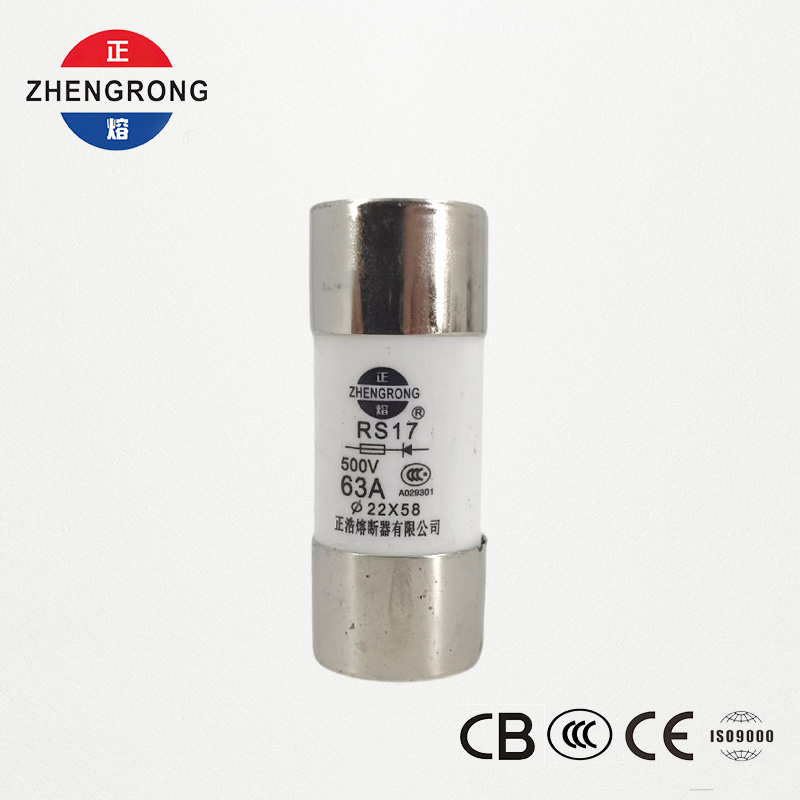 RS17 63A 500V 원통형 고속 작동 퓨즈 | 22*58mm | CCC 인증